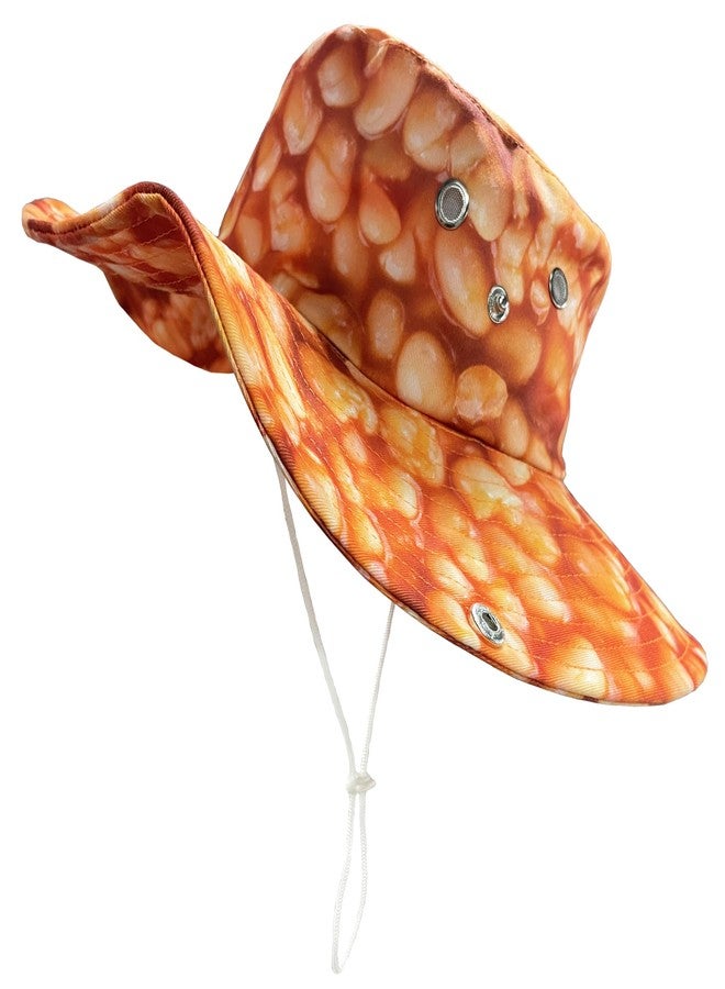feelacle Baked Beans Funny Sun Hat for Men Women Wide Brim Bucket Hat Boonie Hat Fishing Hiking Summer Beach Caps - Image 1